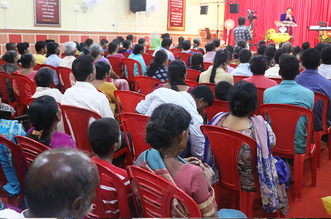 People thronged into the Night Vigil held at Prayer center by Grace Ministry in Mangalore here on Sep 2, 2017. Many received countless miracles, healing, and deliverance. 